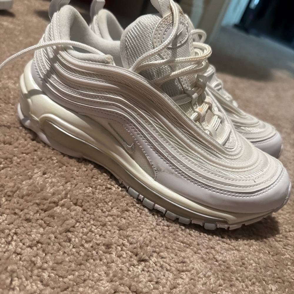 Nike Air Max 97 Triple White Sneakers Women’s 7.5 – Priced to Sell!